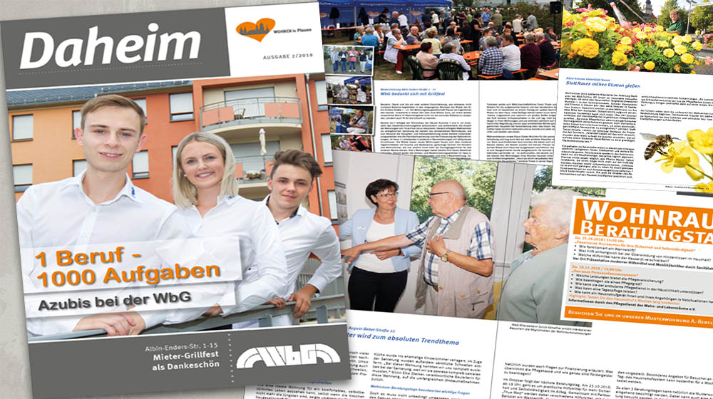 WbG-Mieterzeitung Daheim 2-2018 jetzt erhältlich